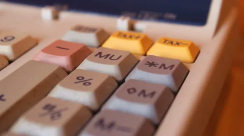 Desk Calculator Stock Footage 35226234