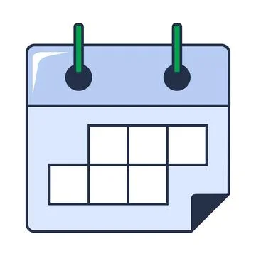 Desk calendar flat illustration Stock Illustration