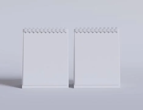 Desk Calender set 3d render Illustrazione stock