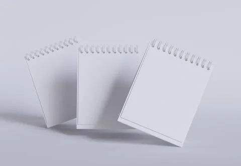 Desk Calender set realistic texture 3d rendered Stock Illustration