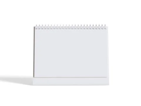 Desk calender white background and solid color for calender realistic textur 스톡 일러스트
