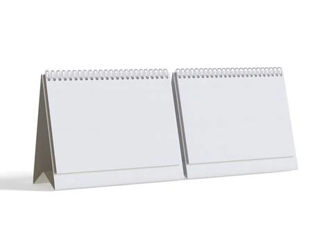 Desk calender white background and solid color for calender realistic textur イラスト素材