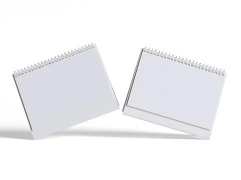 Desk calender white background and solid color for calender realistic textur イラスト素材