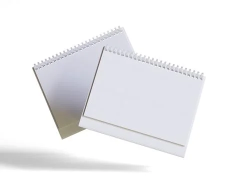 Desk calender white background and solid color for calender realistic textur Stock Illustration
