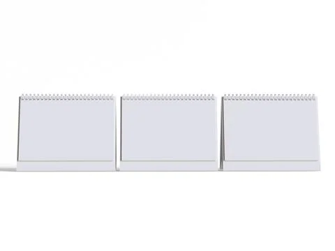 Desk calender white background and solid color for calender realistic textur 스톡 일러스트