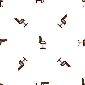 Desk chair pattern seamless vector 스톡 일러스트