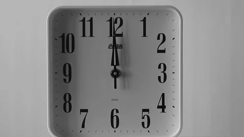 Desk clock. 12 hours Stock Footage 125366591