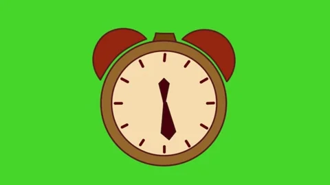 Desk clock and its hands rotating and moving within clock during one minute or Stock Footage 285954477