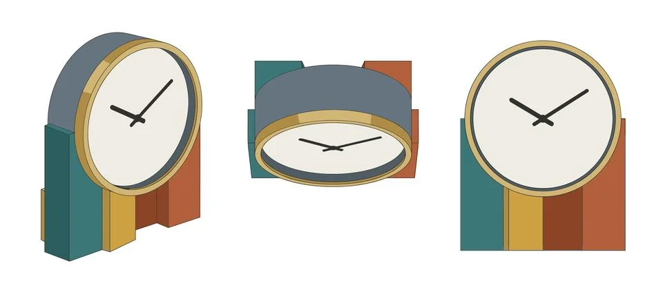 Desk Clock Stock-Illustration
