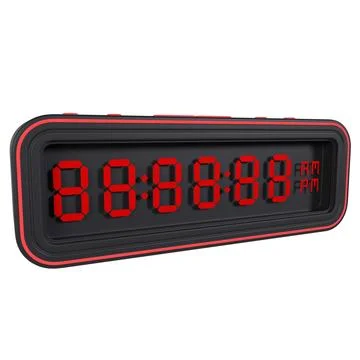 Desk Clock isolated on white background Stock Photos