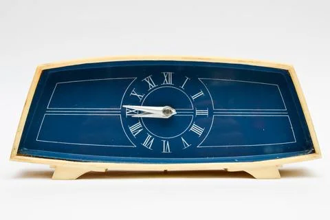 Desk clock with rectangular clock face Stock Photos