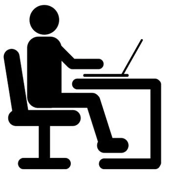 Desk computer business technical suppor illustration Illustrazione stock