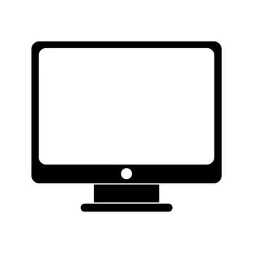 Desk computer icon image Stock Illustration