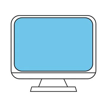 Desk computer icon image Stock Illustration
