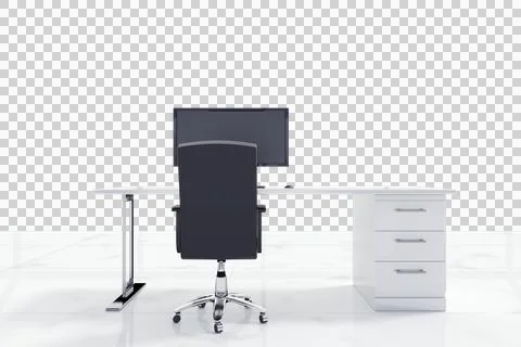 Desk with a computer Stock Illustration