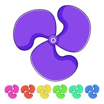 Desk cooling fan cartoon vector graphic Stock Illustration