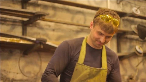 Desk craftsman forge Stock Footage 75514418