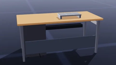 Desk furniture 3d loop 3D animation seamless loop Vídeos de archivo 341779760