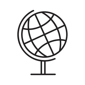 Desk globe icon vector on white background Stock Illustration