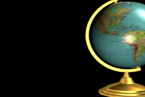 Desk Globe Transition Stock Footage 10870564