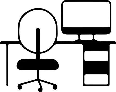 Desk icon isolated on white background 스톡 일러스트