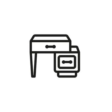 Desk icon vector design templates simple and modern Stock Illustration