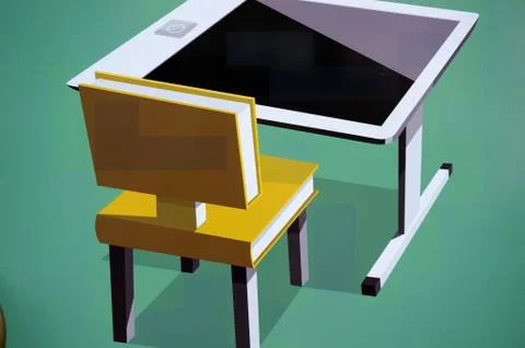 Desk Stock Illustration