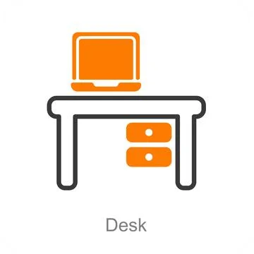 Desk Stock Illustration