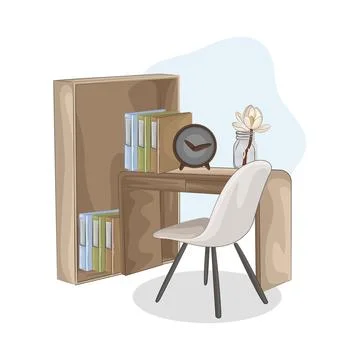 Desk Illustration Illustrazione stock