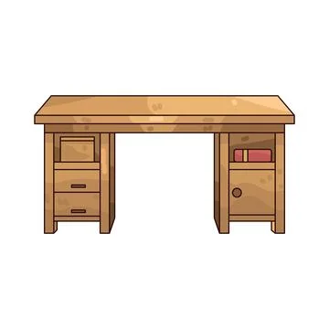 Desk illustration 스톡 일러스트