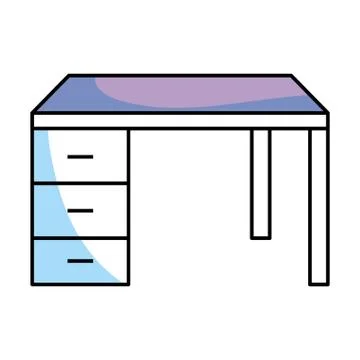 Desk isolated icon 스톡 일러스트
