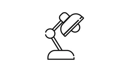 Desk lamp flexo vector icon. Ilustración de archivo