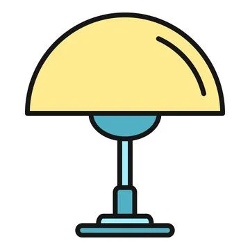 Desk lamp icon creating light for home interior decor 스톡 일러스트