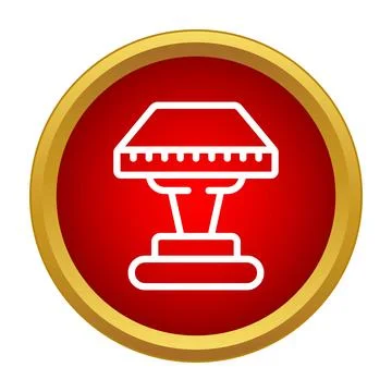 Desk lamp icon creating light symbol Stock Illustration