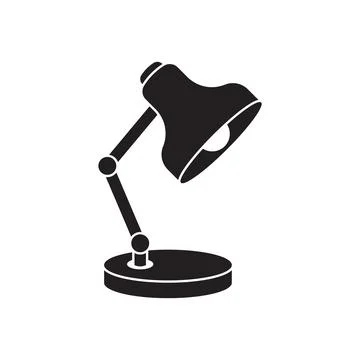 Desk lamp icon in flat style. Spotlight vector illustration on isolated bac.. Stock Illustration