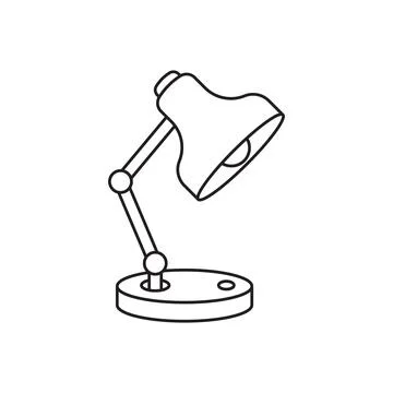 Desk lamp icon in flat style. Spotlight vector illustration on isolated bac.. Stock Illustration