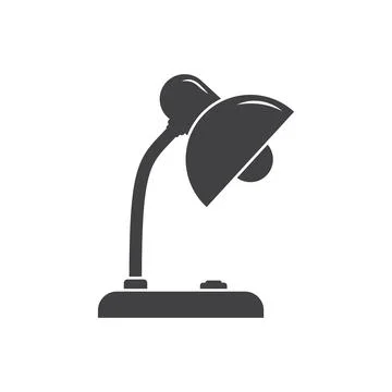 Desk lamp icon in flat style. Spotlight vector illustration on isolated bac.. Illustrazione stock