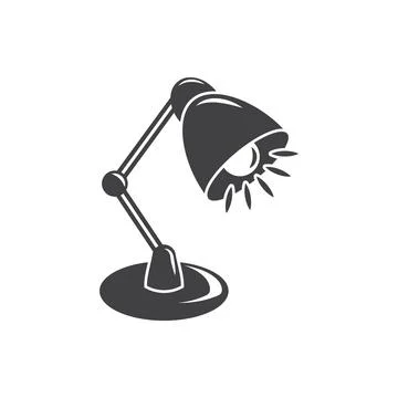 Desk lamp icon in flat style. Spotlight vector illustration on isolated bac.. Stock Illustration
