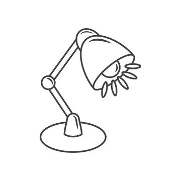 Desk lamp icon in flat style. Spotlight vector illustration on isolated bac.. Stock Illustration