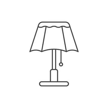 Desk lamp icon in flat style. Spotlight vector illustration on isolated bac.. Stock Illustration