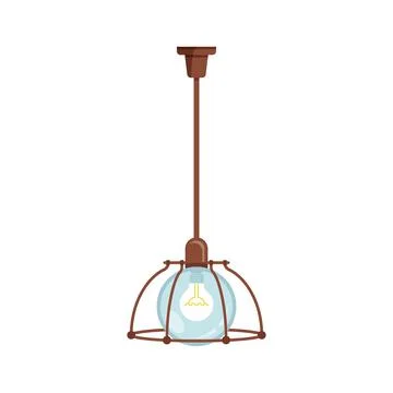 Desk lamp icon in flat style. Bulb vector illustration on isolated backgrou.. Stock Illustration