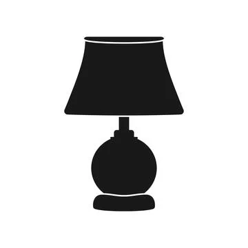 Desk lamp icon in flat style. Bulb vector illustration on isolated backgrou.. Illustrazione stock
