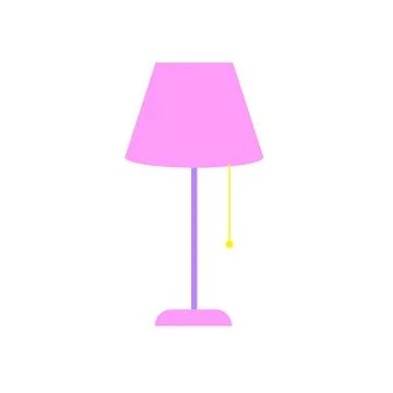 Desk lamp icon flat vector illustration. Stock Illustration
