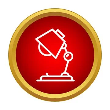 Desk lamp icon illuminating study work office concept イラスト素材