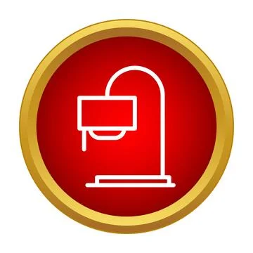 Desk lamp icon providing light for work and study 스톡 일러스트