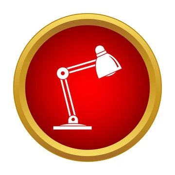 Desk lamp icon providing light for work Stockillustratie
