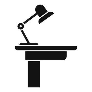 Desk lamp icon simple vector. Office sit Stock Illustration