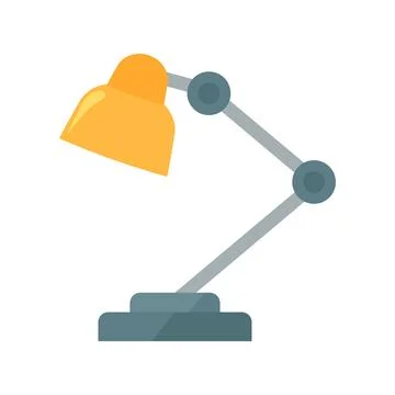 Desk lamp icon symbolizing workspace lighting, office equipment, reading イラスト素材