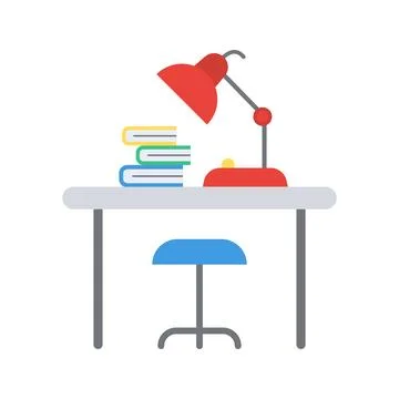 Desk Lamp icon vector image. Stock Illustration