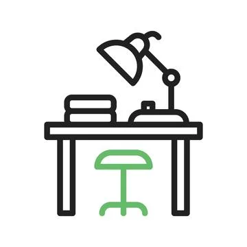 Desk Lamp icon vector image. Stock Illustration